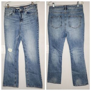 Anthropologie Pilcro Straigh Leg Distressed Medium Wash Jeans Size 29 Tall